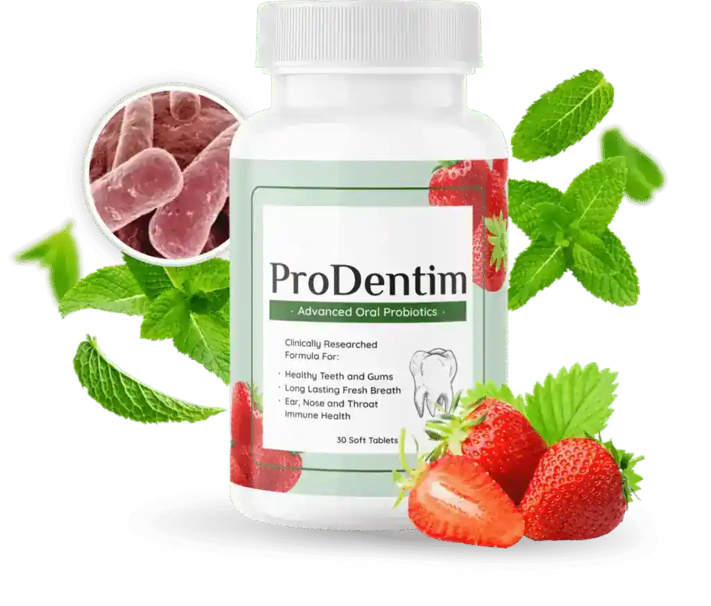 ProDentim official oral probiotic supplement bottles for teeth and gums